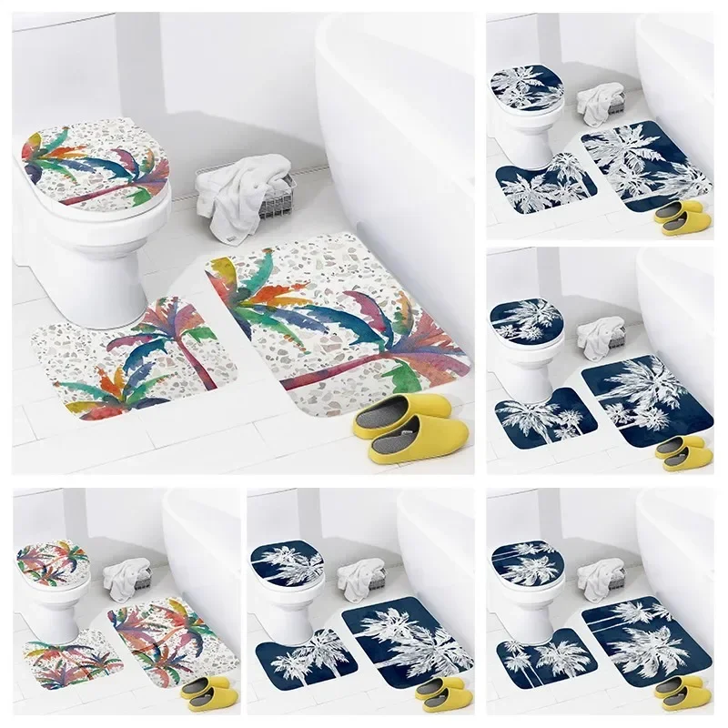 

Нескользящий коврик для душа, декоративный ковер для ванной комнаты, впитывающий воду, в стиле ретро, крышка для туалета