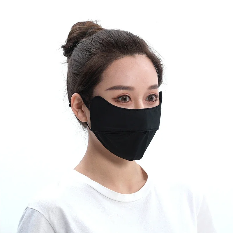 1pcs Women Men Ice Silk Sunscreen Mask Summer UV Protection Cycling Face Cover Breathable Washable Outdoor Sport Scarf Bandana