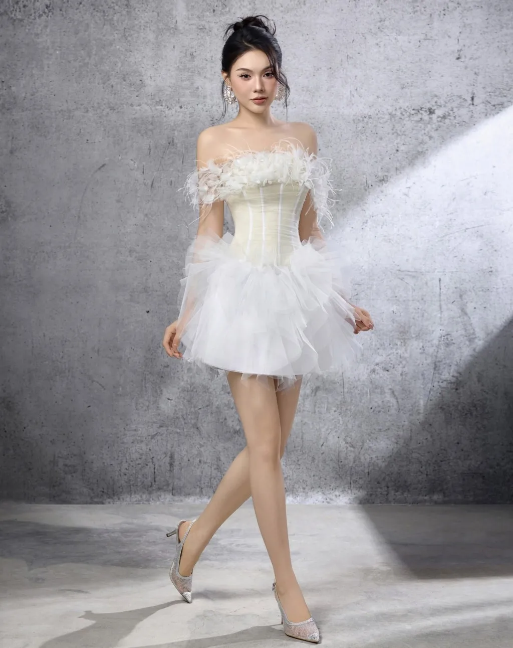 فستان زفاف باروكي فاخر مع دانتيل مصنوع يدويًا وتفاصيل ريش، فستان سهرة وكوكتيل عتيق قابل للتخصيص، صدرية صيفية #5