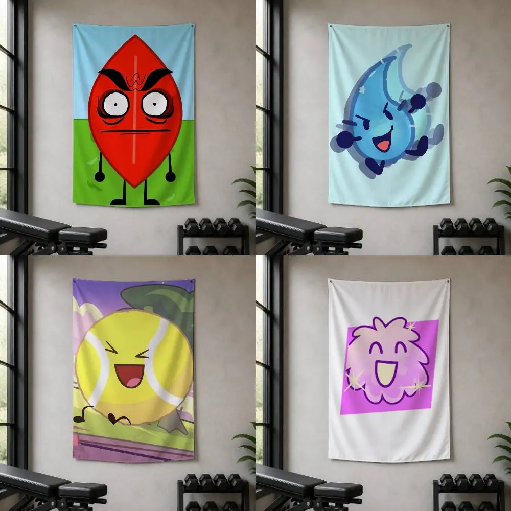 BFDI B-Battle for Dream Island  Decorative Wall Flag Banner for Home Garden Garage Indoor Outdoor Decor