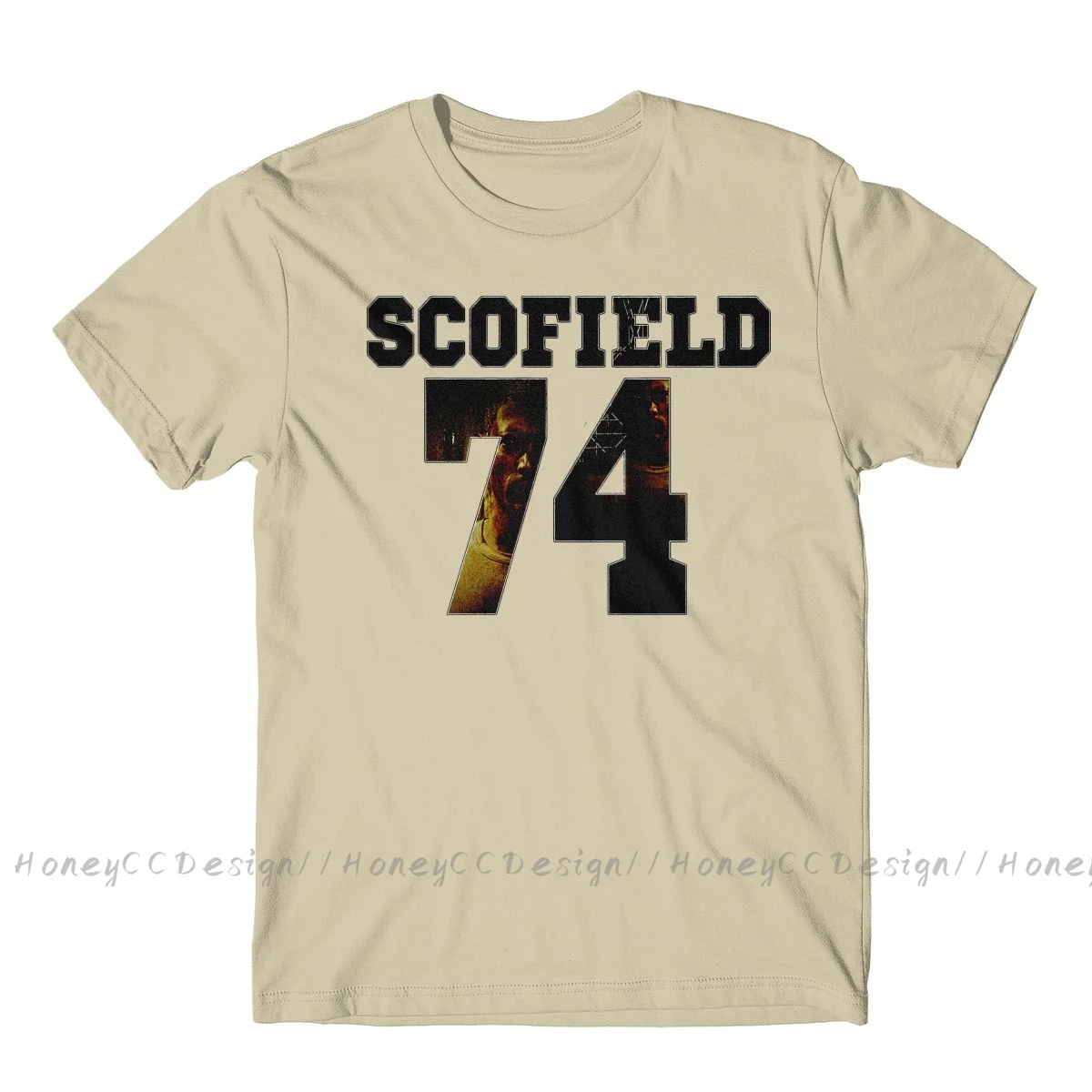 Men TShirt Scofield '74 Unisex Clothes Shirt Design Prison Break TV Series Plot Crime O Neck Cotton T-Shirt Plus Size