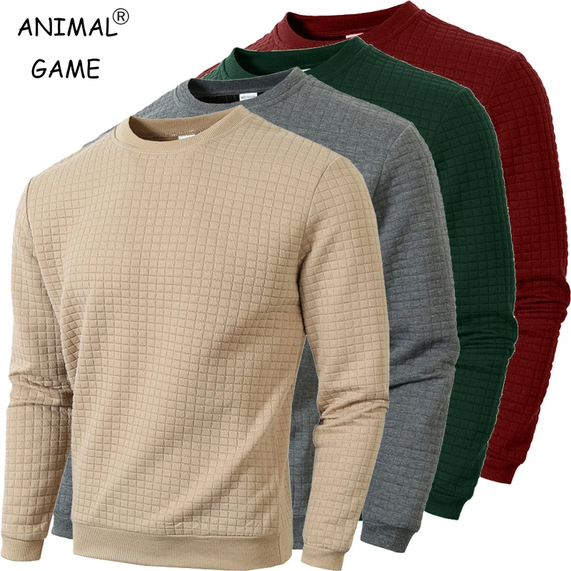 Neue männer Rundhals Sweatshirts Einfarbig Große Streetwear Outdoor Jogging Tops Leichte Langarm Mäntel
