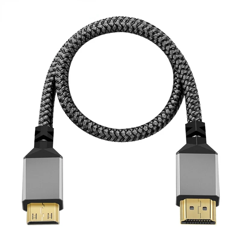 MINI HDMI To HDMI Cable HDMI2.0 MINIHDMI Male A Male 4K 60HZ HD 1080P Adapter Converter 1M 2M 3M 5M 10M Wire TV Camera Aux