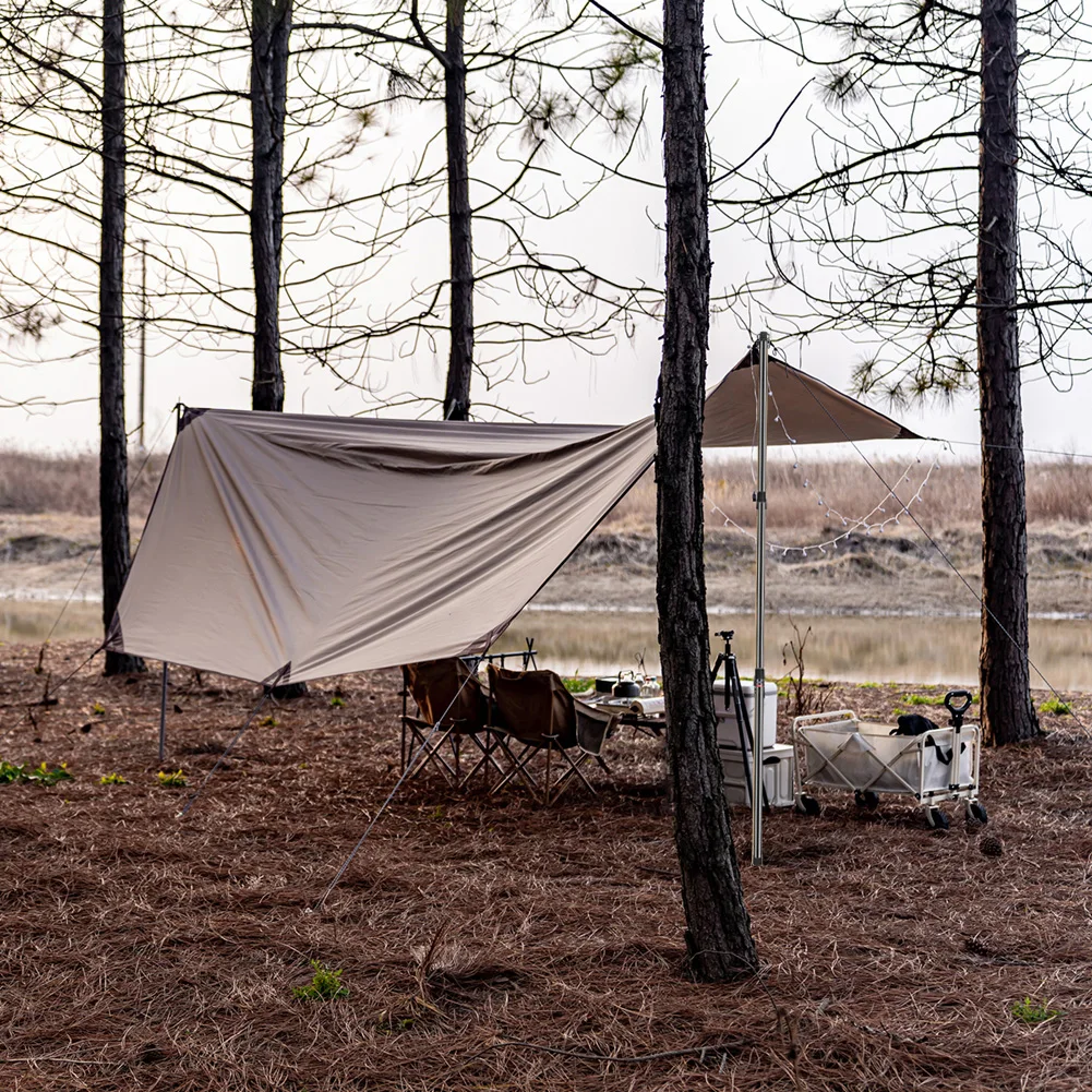 2,3 m verstellbare Camping-Planenstangen aus Aluminiumlegierung, teleskopierbar, tragbar, verstellbare Zeltstangen für Strand, Camping, Unterschlupf, Markise – Detail 11