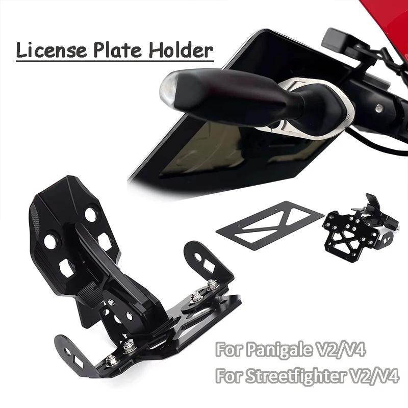 

For Ducati Panigale V2 V4 & Streetfighter V4 V2 Motorcycle Rear Short Tail Stock License Plate Holder Tailstock Frame Bracket