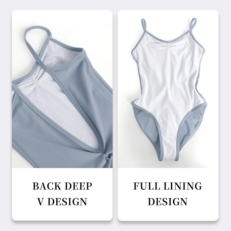 Girls Ballet Leotards Backless Dance Camisole Gymnastics Leotard Sexy Swimwear High Hip Sling Ballet Ballerina Costume