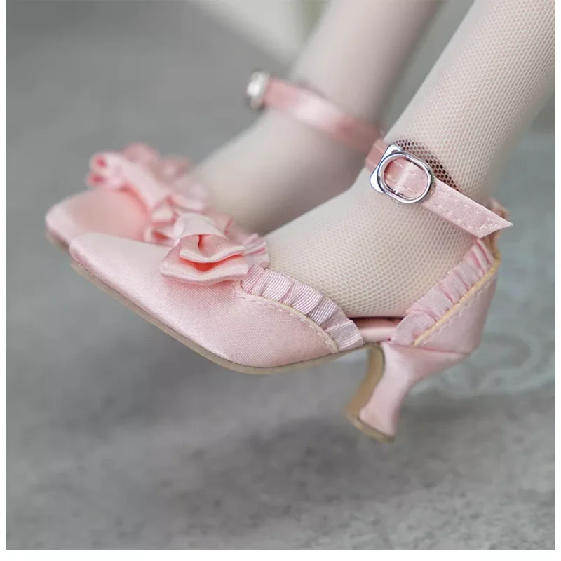 

Обувь для куклы BJD для куклы 1/4 на высоком каблуке, розовые, синие, белые кукольные туфли