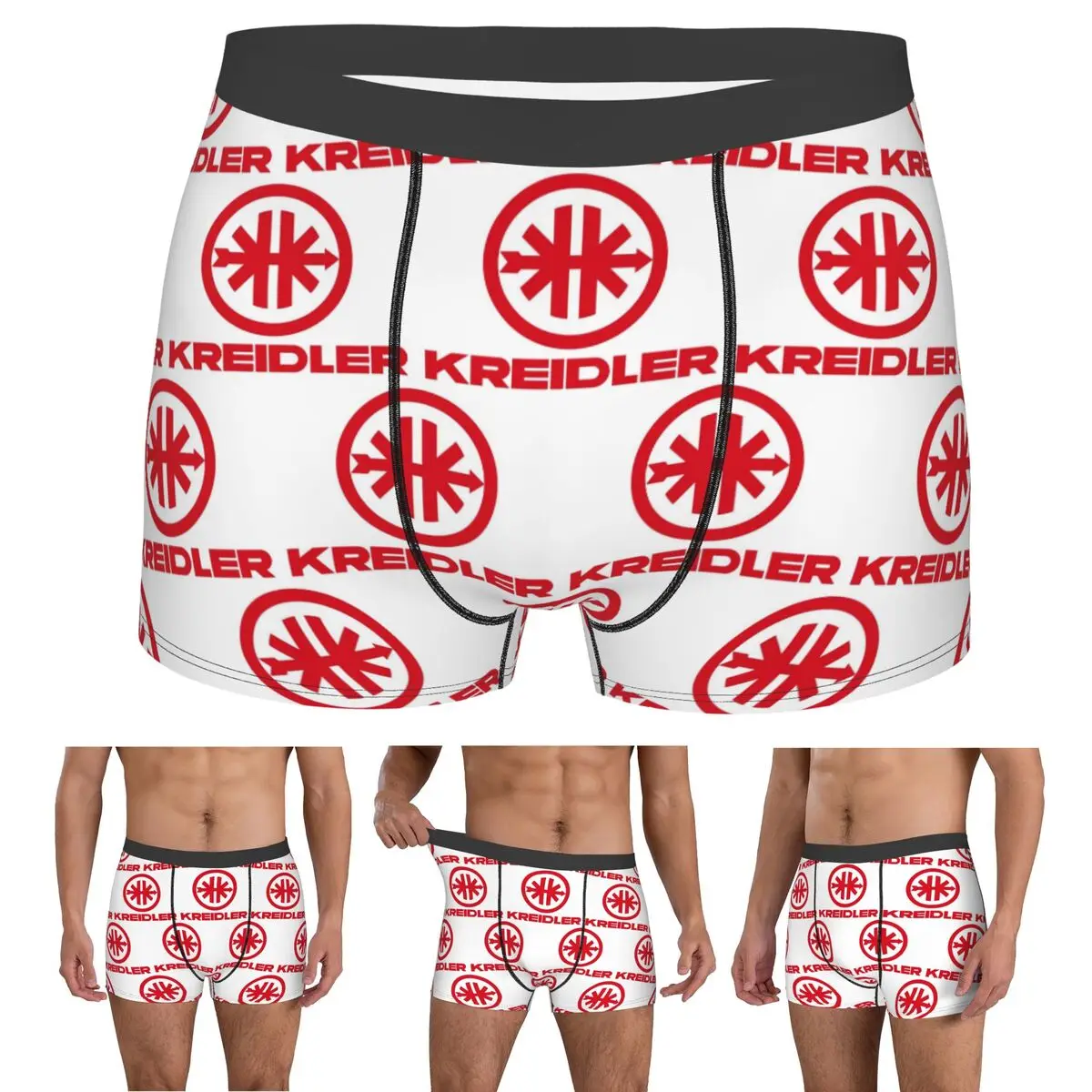 Boxer Underpants Shorts Kreidler Logo Red Panties Male Soft Underwear for Homme Man Boyfriend Gifts