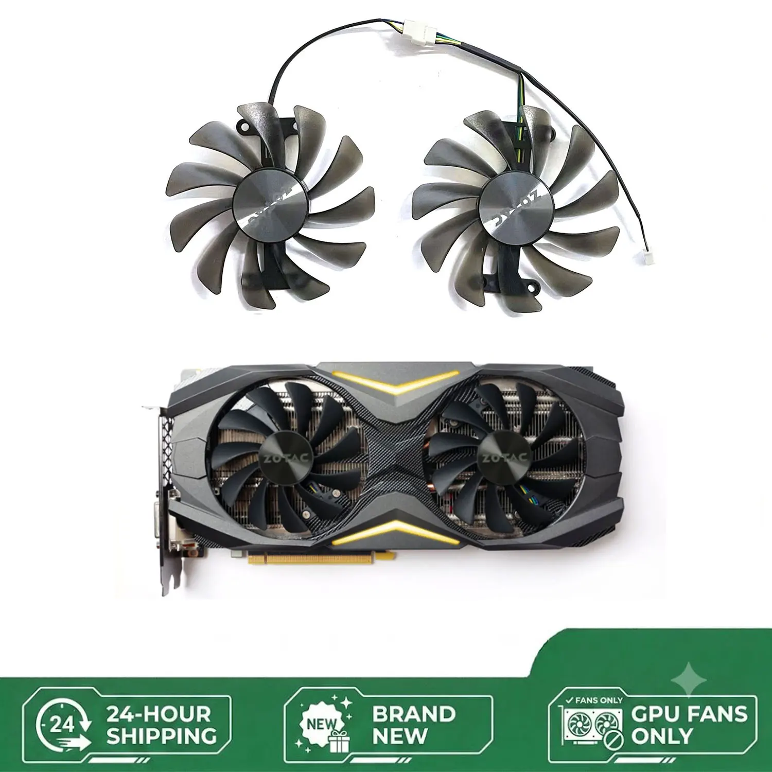 Cooling Fan for Zotac GeForce GTX1070 1080 8GB AMP Graphics Card GAA8S2U 4PIN 95MM GPU Fan