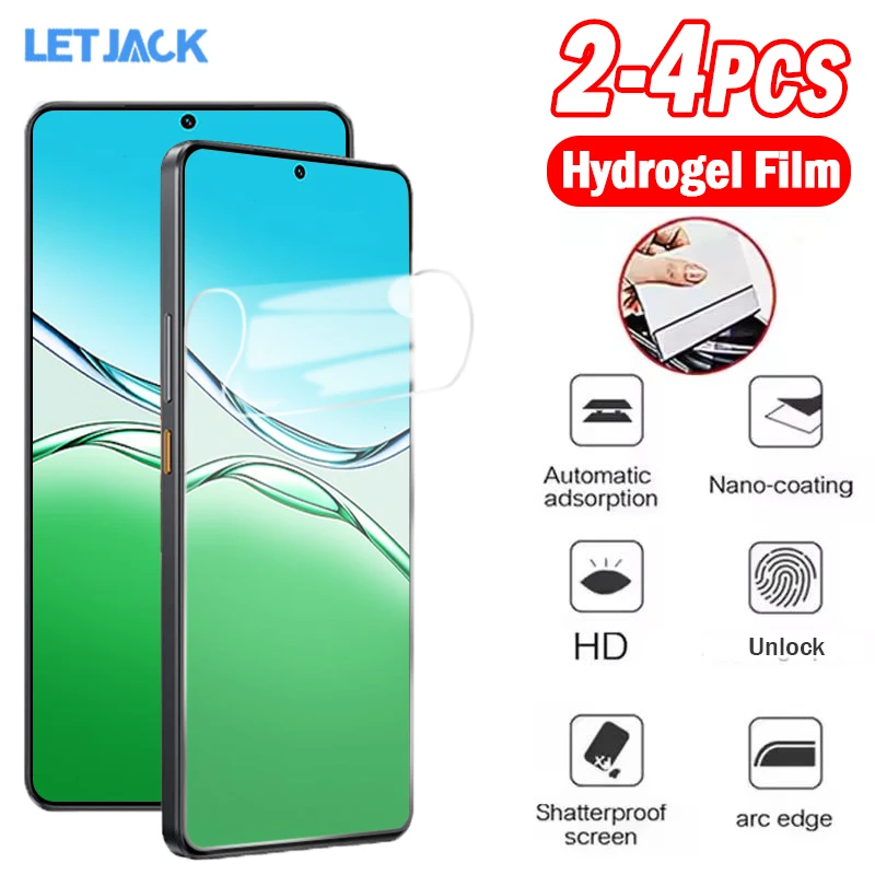 

2-4Piece Explosion-proof HD Hydrogel Film for Oppo A5 A3 Pro A5X A3X 4G A80 A98 A78 A58 A38 A18 A97 A77 A57 A17 Screen Protector