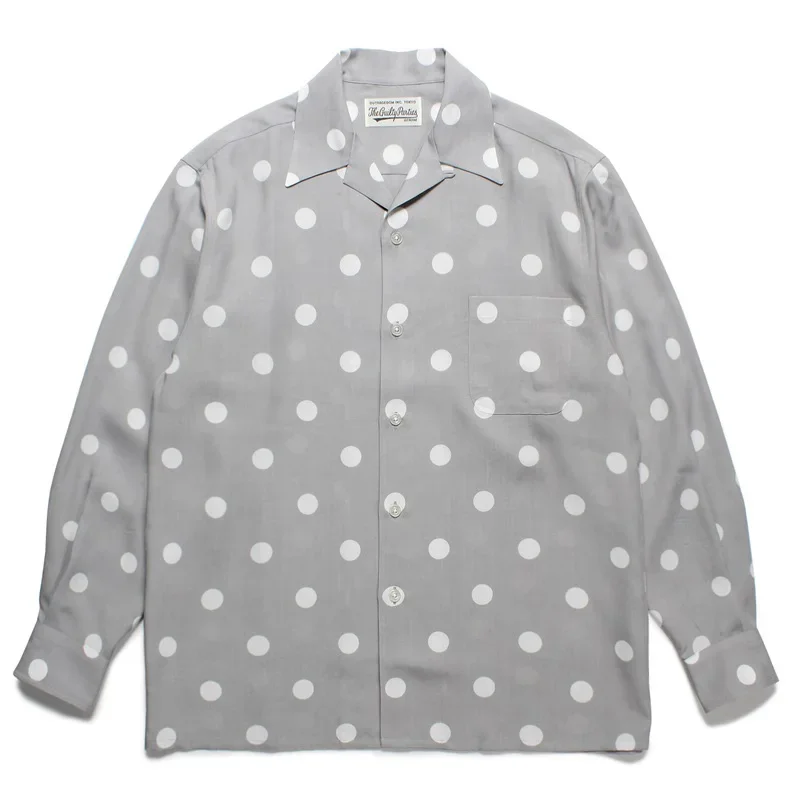 New Black Grey WACK Spot Printing Hawaii Long Sleeve Shirts Men Woman Good Quality Casual Top Tee