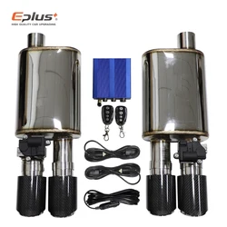 EPLUS 1 Pair Car Exhaust System Muffler Electric Valve Control Stainless steel Exhaust Pipe Kit Adjustable Valve Angle