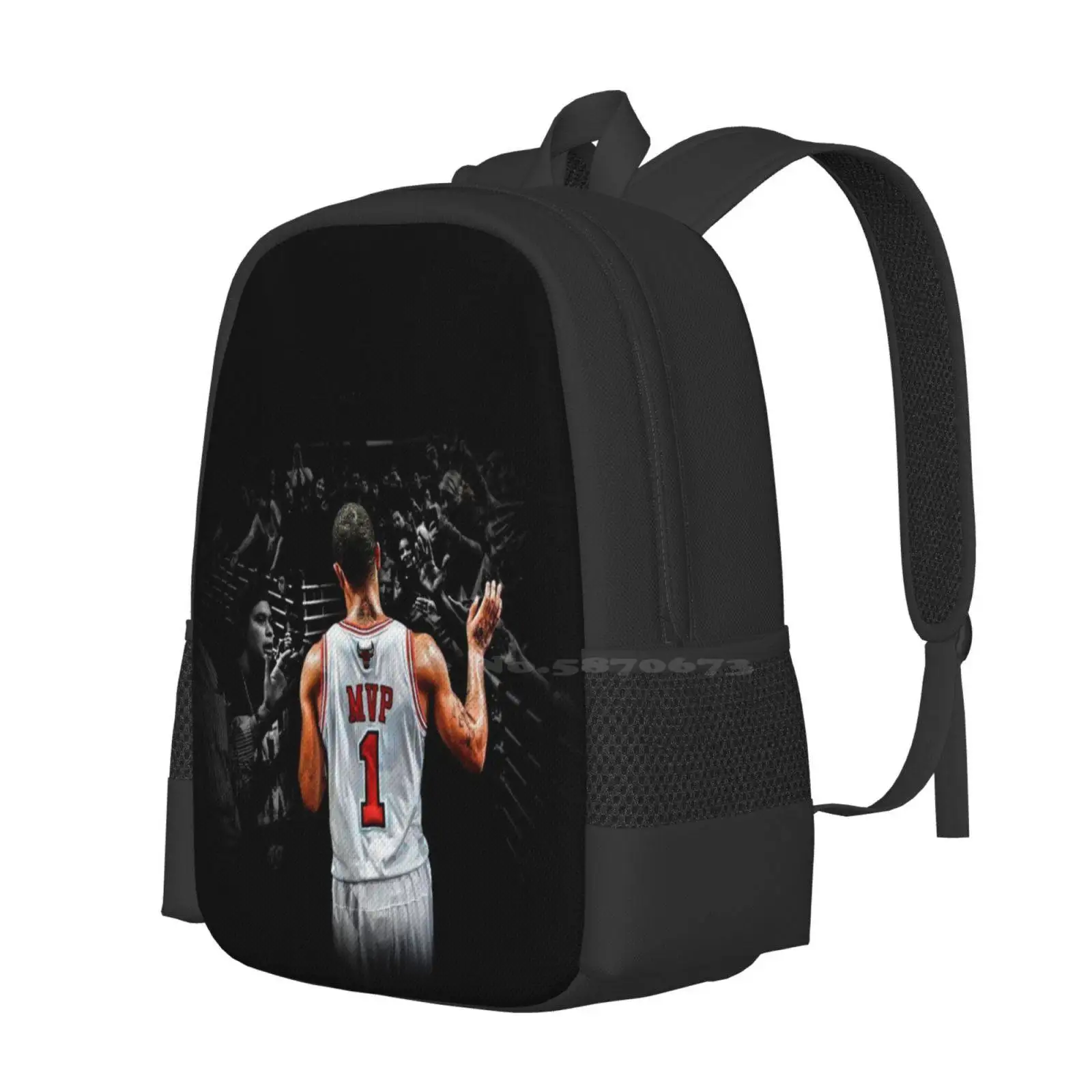 Derrick Rose Wallpaper School Bag Big Capacity Backpack Laptop Derrick Rose Wallpaper