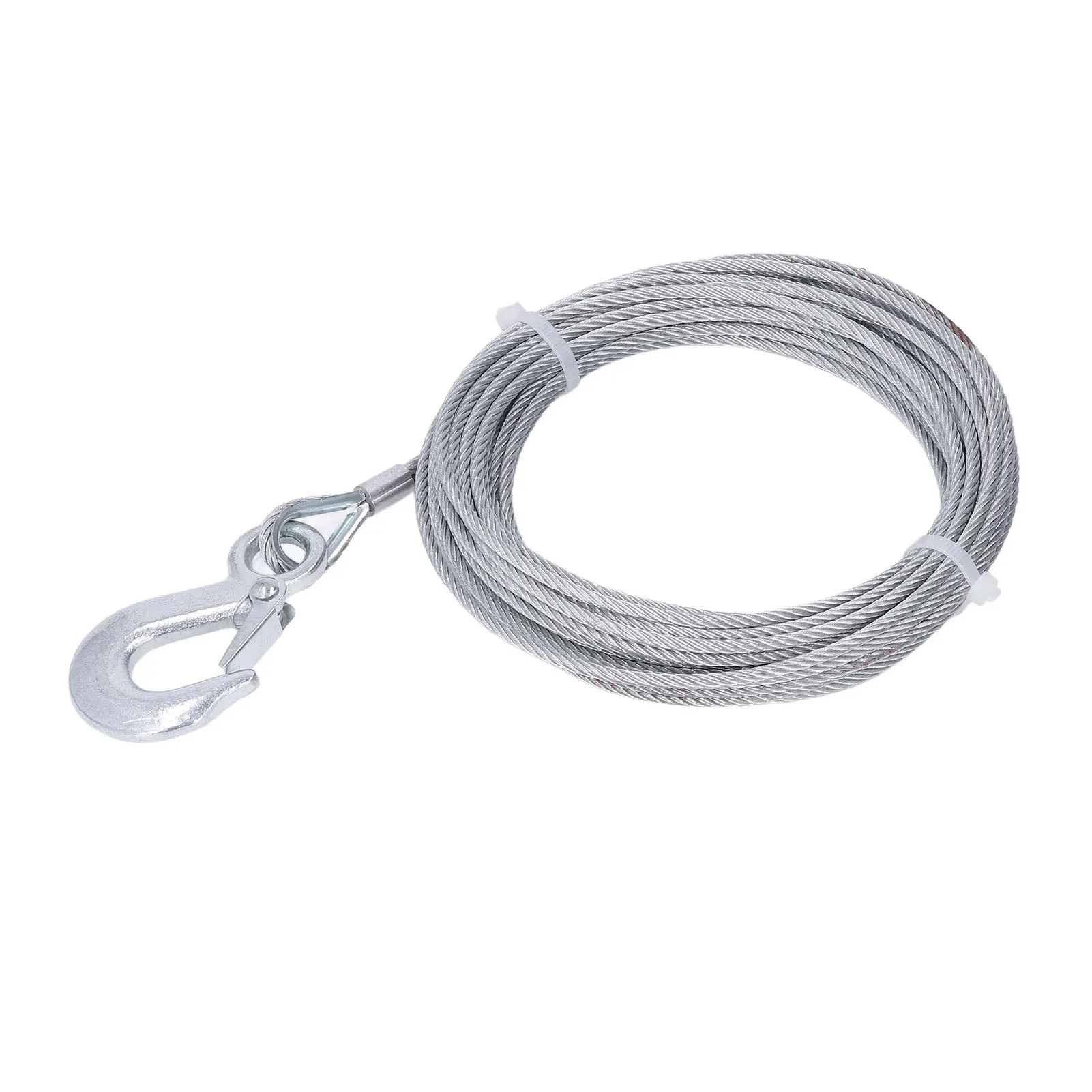 Winch Wire Rope 4mmx12m Cable 2000LBS Strength Stainless Steel Galvanized Replacement Winch Stainless Steel Line Winch Wire Rope