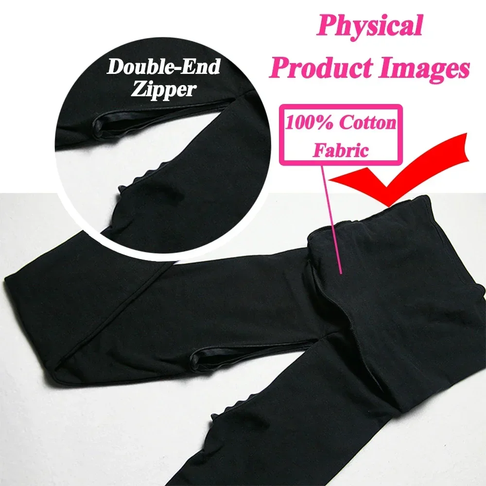 Calzoncillos de mujer para sexo al aire libre, pantalones con entrepierna abierta, pantalones sin entrepierna, mallas ajustadas de algodón con abertura de cintura alta, mallas abiertas para mujer, color negro