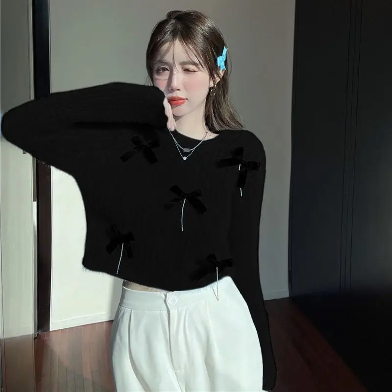 Pullovers Women Sweet Fashion Autumn Leisure All-match Knitting Stylish Girlish Tender Korean Style Daily Ladies Students Basic