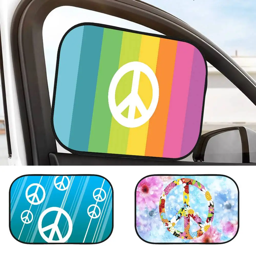 

Солнцезащитный козырек с логотипом P-Peace для бокового окна автомобиля, электростатические шторы, защита от солнца для ребенка, 99,9% УФ-блокировщик