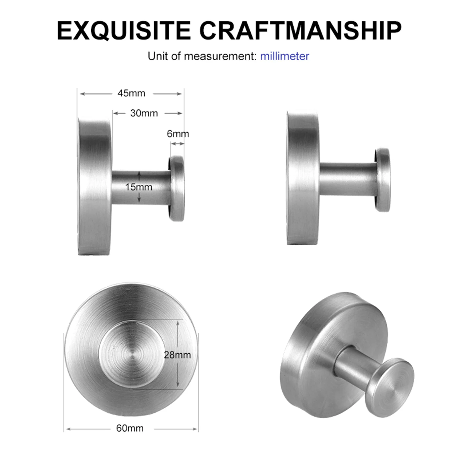 

Metal Suction Cup Hooks Stainless Steel Strong Load-bearing Adhesive Hook For Living Room Bathroom Organizer Home Storages