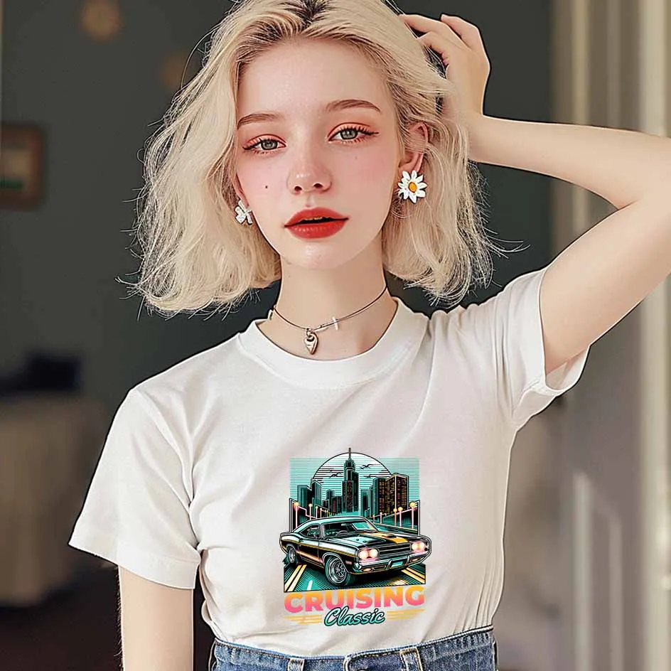 عنصر سباق الخيال فن العاطفة السريعة حديد على رقع للملابس، فينيل نقل الألوان النابضة بالحياة لضائع الموضة #4