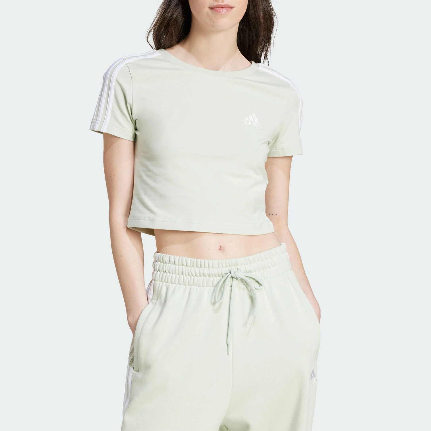 

Adidas Official Summer Women's Casual Round Neck Slim Fit Sports Short Sleeve IY4270