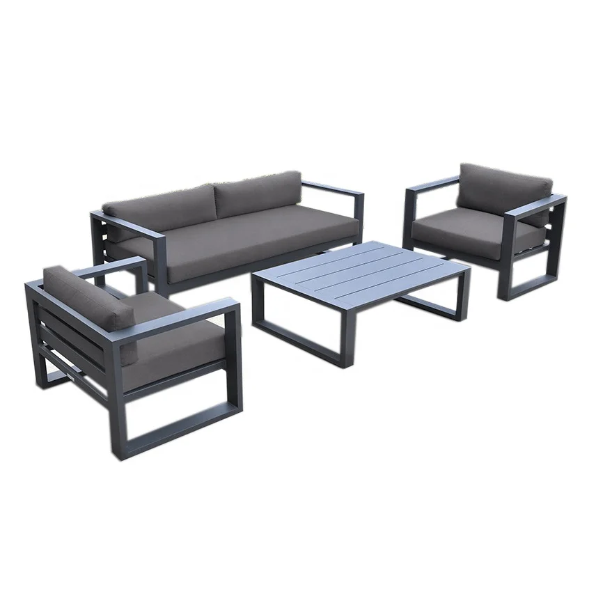 

Wholesale Hotel Resort Furniture Outdoor Aluminum Modular Seating Garden Leisure Sectional Sofas