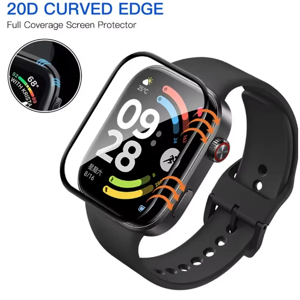 1/3/5Pcs Screen Protector For for Redmi Watch 6 Active 5 6 Lite Anti-scratch 3D Curved Flexible Soft Protective Film Not Glass