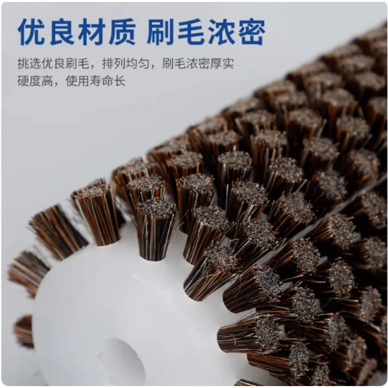Roller Roto Brush for Cross-Country Ski Waxing Fits Stainless Steel Horse Hair Nylon Handle and Safety Shield Hood