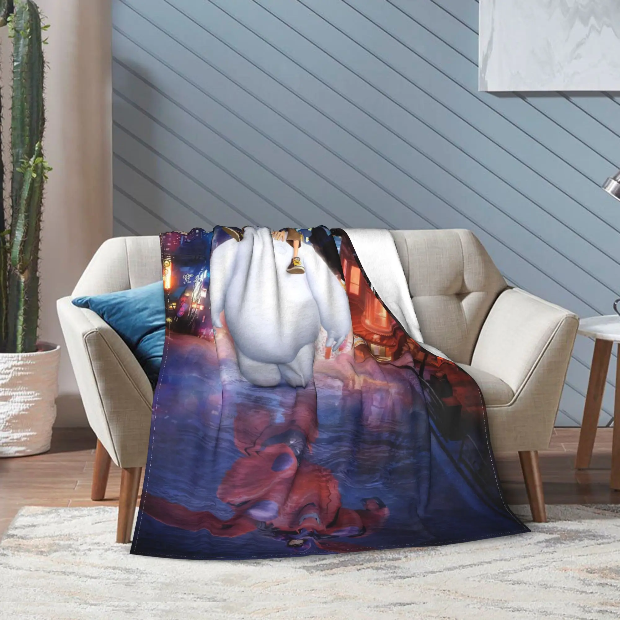 كبير بطل Baymax درع غطاء بطانية الصوف هيرو حمادا الدافئة رمي بطانية لسيارة لحاف تنفس #4