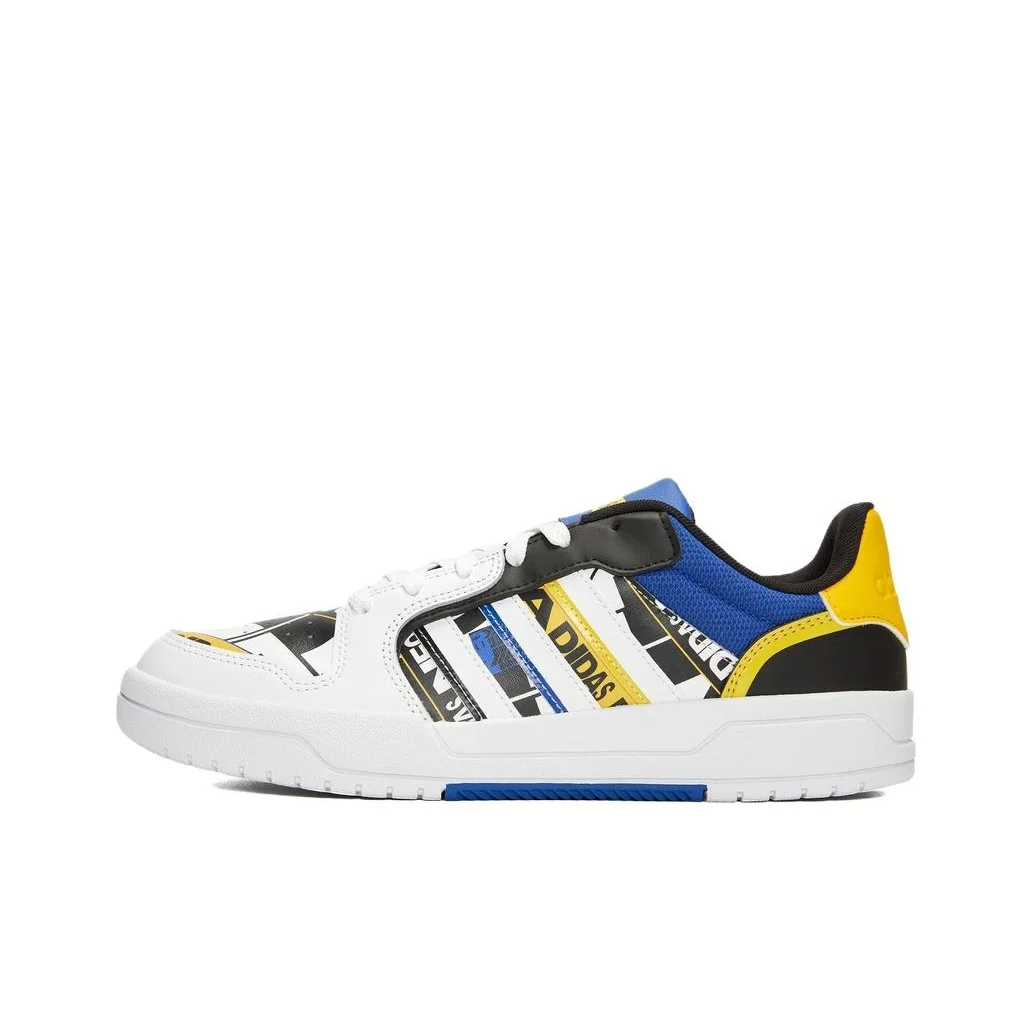 Adidas Neo Entrap Comfortable Abrasion Resistant Low top Skateboard Shoes Men's White Yellow Blue GW7007