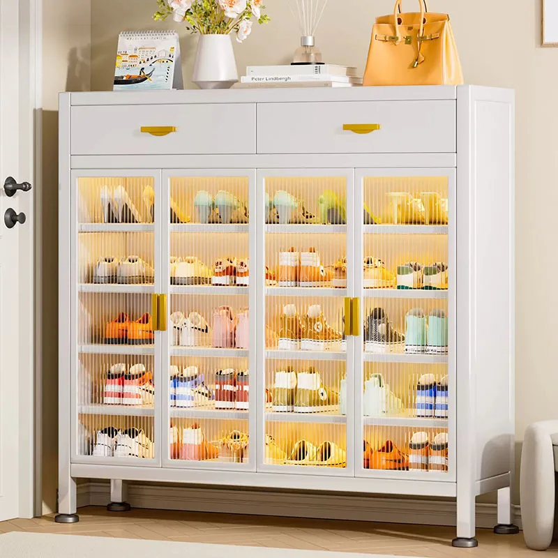 Luxury Mirror Shoe Cabinet Organizer Slippers Storage Entrance Hall Show Shoe Shelf Vertical Modern Muebles Salon Furniture