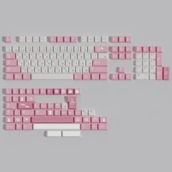 1 Set Sakura Keycaps PBT Dye Subbed Pink Key Caps Cherry Profile Japanese Fuji Keycap For MX Switch Split Spacebar Double B