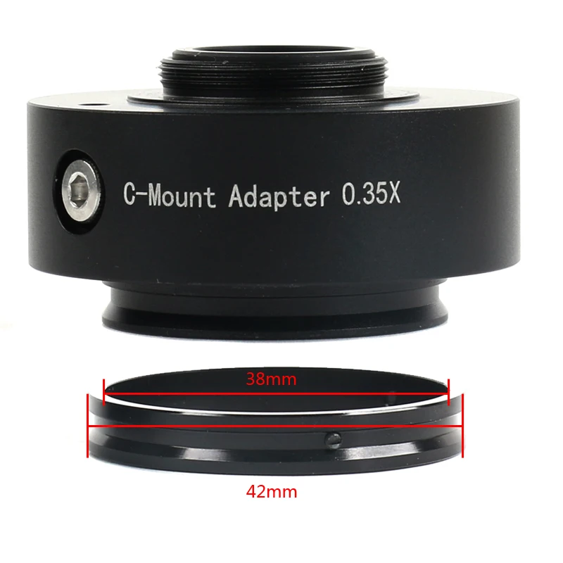 0.8X 0.63X 0.5X  0.4X 0.35X C Mount Microscope Camera Adapter 38mm or 42mm Microscopio Connector For Olympus Trinocular