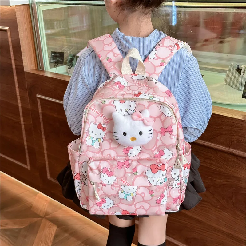 Hot cartoon kurumi full body print casual backpack laptop backpack bike travel hiking backpacks