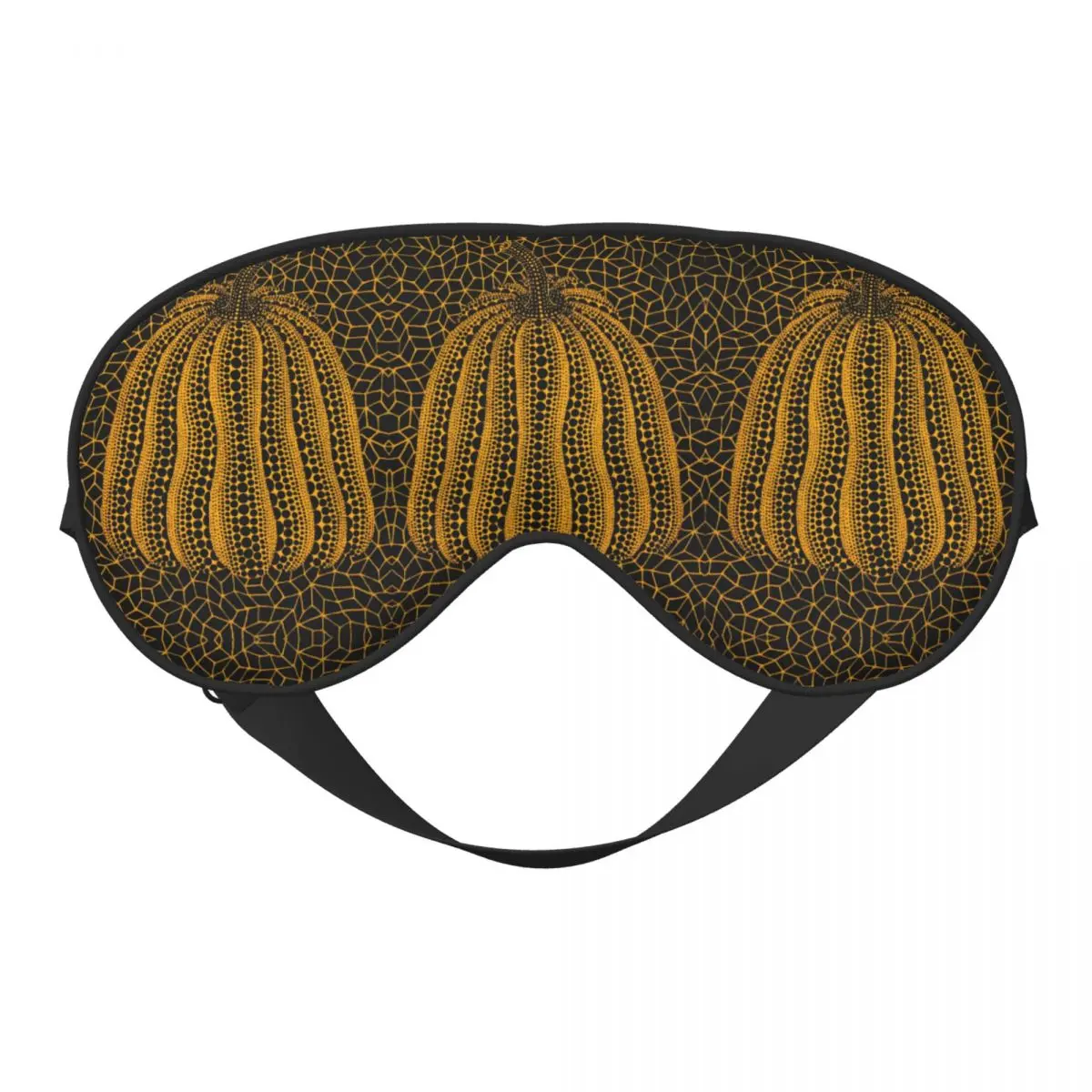 

Yayoi Kusama Art Soft Eye Mask Two Side Dot Pumpkin Blindfolds For Plane Creative Block Out Light Eye Patch