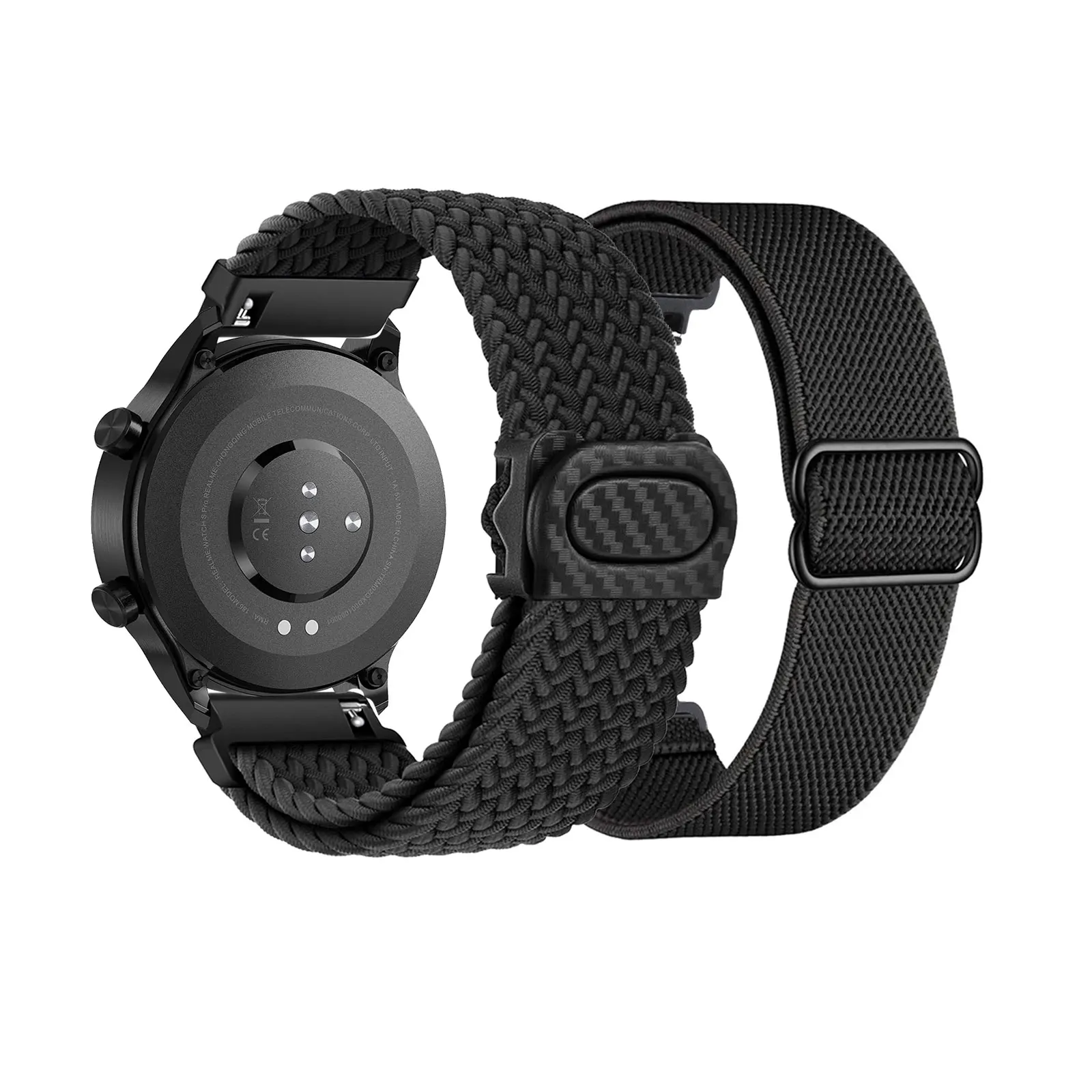 

2 шт. эластичных нейлоновых ремешков для Realme Watch 3 Pro/Watch 3/Watch 2/Watch 2 Pro/Watch S/Watch S Pro, ремешок для мужчин и женщин