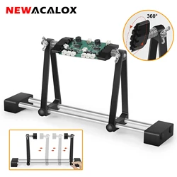 NEWACALOX-abrazadera PCB móvil, soporte de placa de circuito giratorio de 360 °, base magnética, accesorio de mano de ayuda, herramienta de soldadura