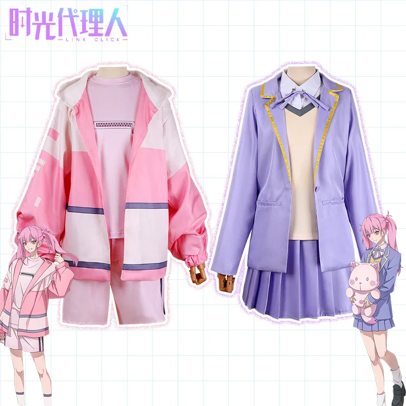 

Anime Time Agent Cosplay Costume Beautiful Animation Character Two Yuan Clothes Woman Li Tianxi Jk Uniform Model for Adult