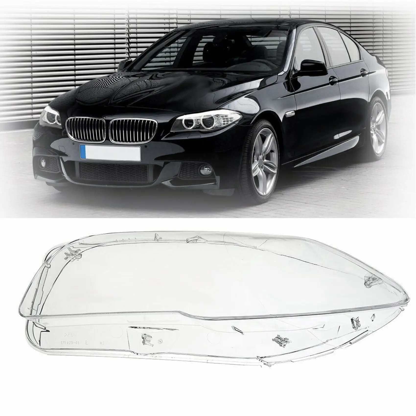

2X передняя фара автомобиля, крышка объектива лампы для BMW-5 серии F10 F18 520 523 525 535 530 2010-2014 левый