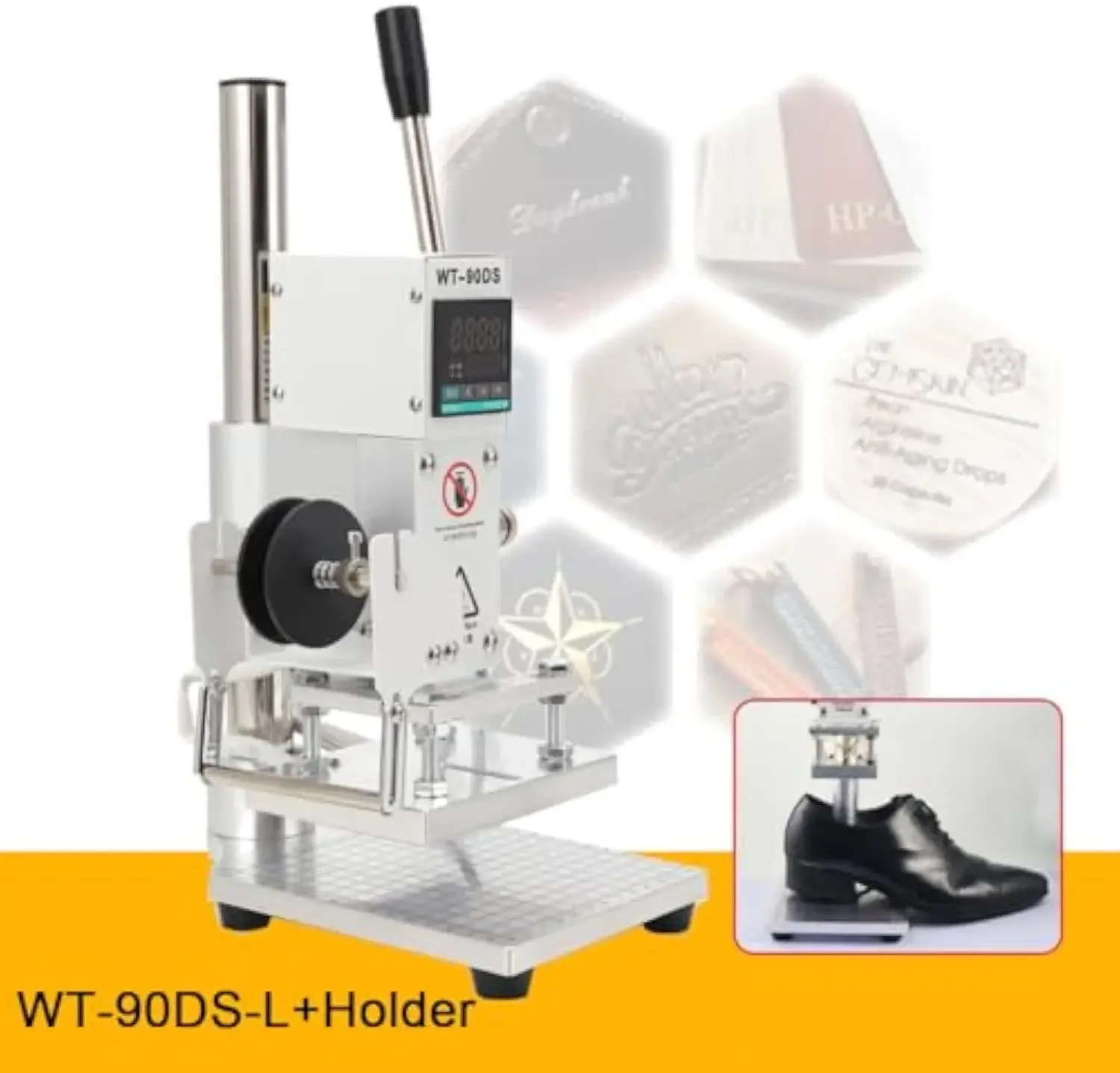 Portable Cheaper 10x13cm Manual Heat Press Embosser Hot Foil Stamping Machine For Leather Wood Logo HOT SALES