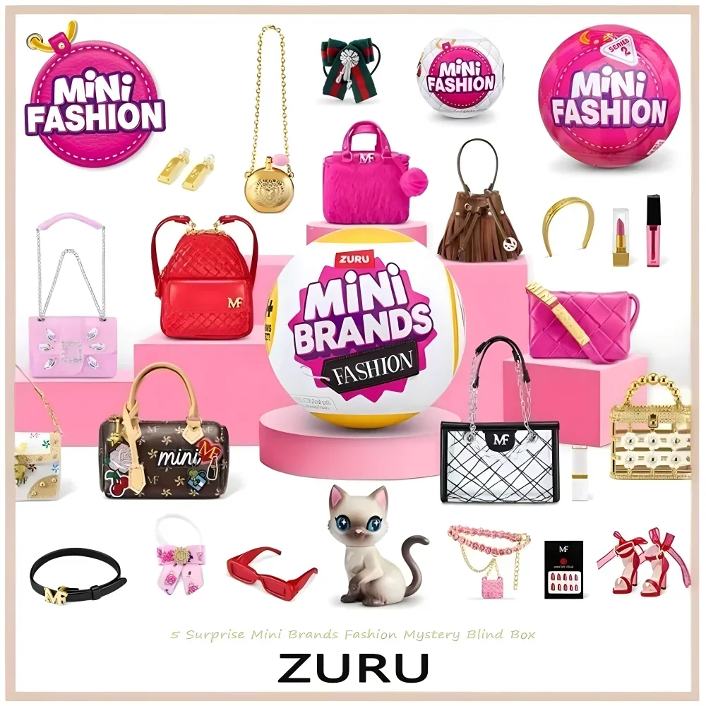 

Оригинальная сумка ZURU Mini Brands 5, модная сумка-сюрприз, мяч, загадочная слепая коробка, миниатюрная игрушка, слепая коробка, милые подарки, игрушки для девочек