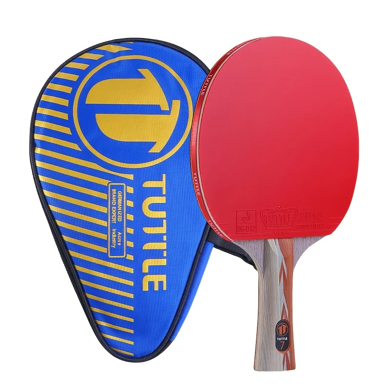 Tuttle 7-Star Table Tennis Racket, High-Elastic Sponge Reverse Rubber Racket, Professional Competition and Training Table Tennis Racket