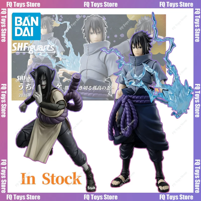 En Stock, Figura de Acción Bandai Naruto S.H.Figuarts, Personaje Uchiha Sasuke, Uzumaki Naruto, OROCHIMARU, Modelo de Juguete Coleccionable, Regalo