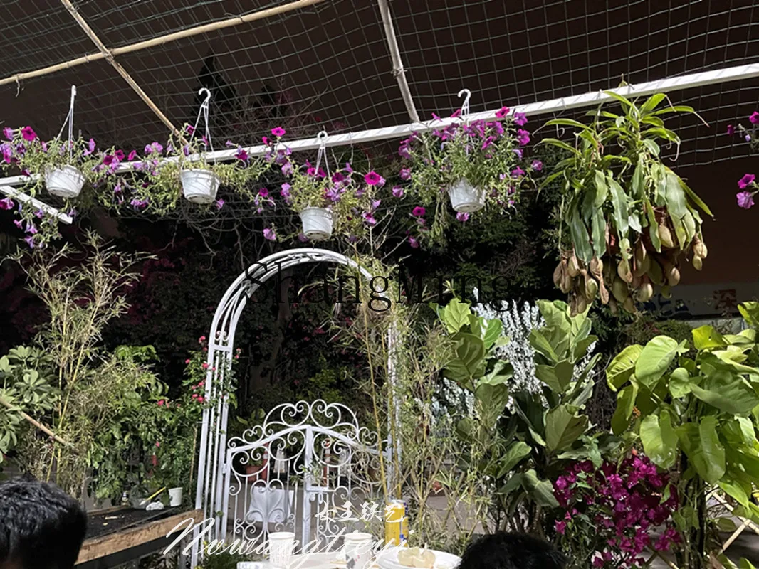 ZYY high-grade exquisite iron courtyard door wedding iron shelf outdoor aluminum alloy flower stand garden climbing vine frame