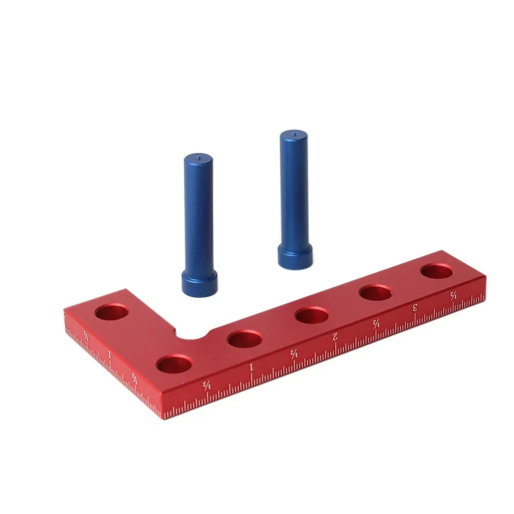 Lightweight Aluminum Alloy Mini Square Center Finder Tool with Dual Pins for Accurate Woodworking and Machining Tasks