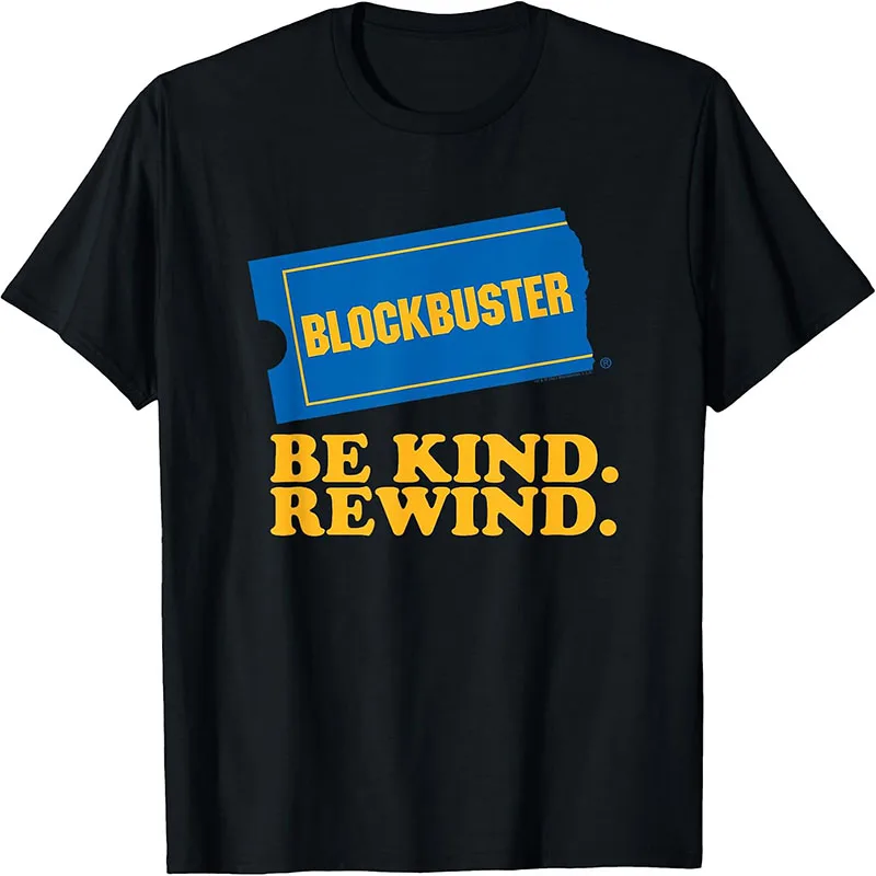 Blockbuster Be Kind Rewind Retro Video Store Vintage Logo T-Shirt