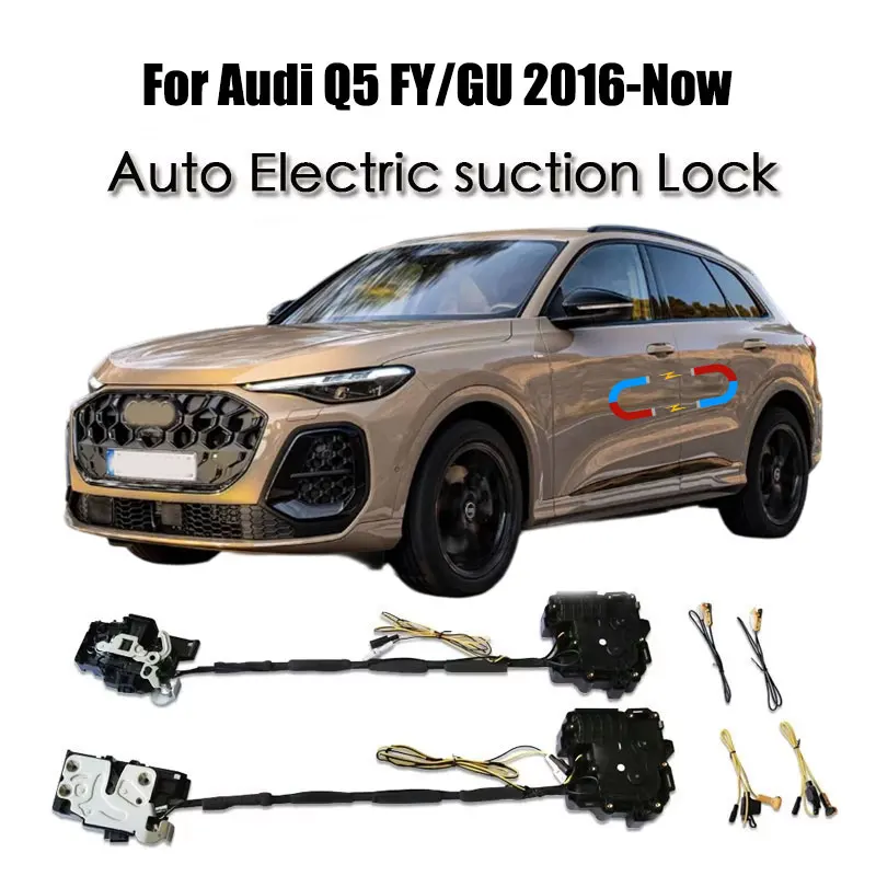 For Audi Q5 FY/GU 2016-Now Car Soft Close Door Latch Pass Lock Actuator Auto Electric Absorption Suction Silence Closer