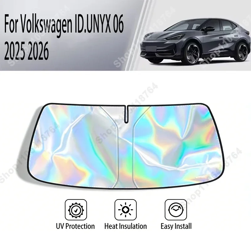 

For Volkswagen ID.UNYX 06 2025-2026 Sunshade Cover Car Windshield SunShades Sun UV Protector Cover Car Front Windscreen Cover