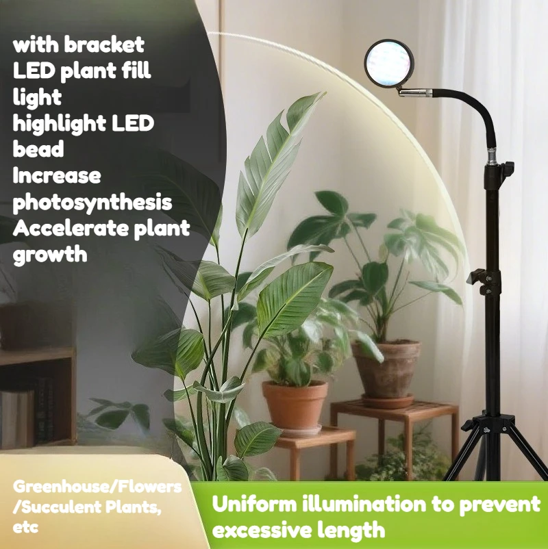 Indoor Full Spectrum LED Grow Light Home Supplement Lamp for Green Plants Flower Succulent Potted Cultivation