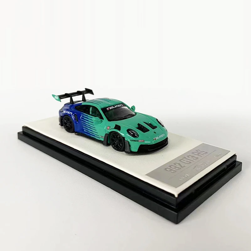 Aurora-鋳造スポーツカーモデル,自動車モデルrwb992 gt3 rs,合金,傾斜コーティング,1:64