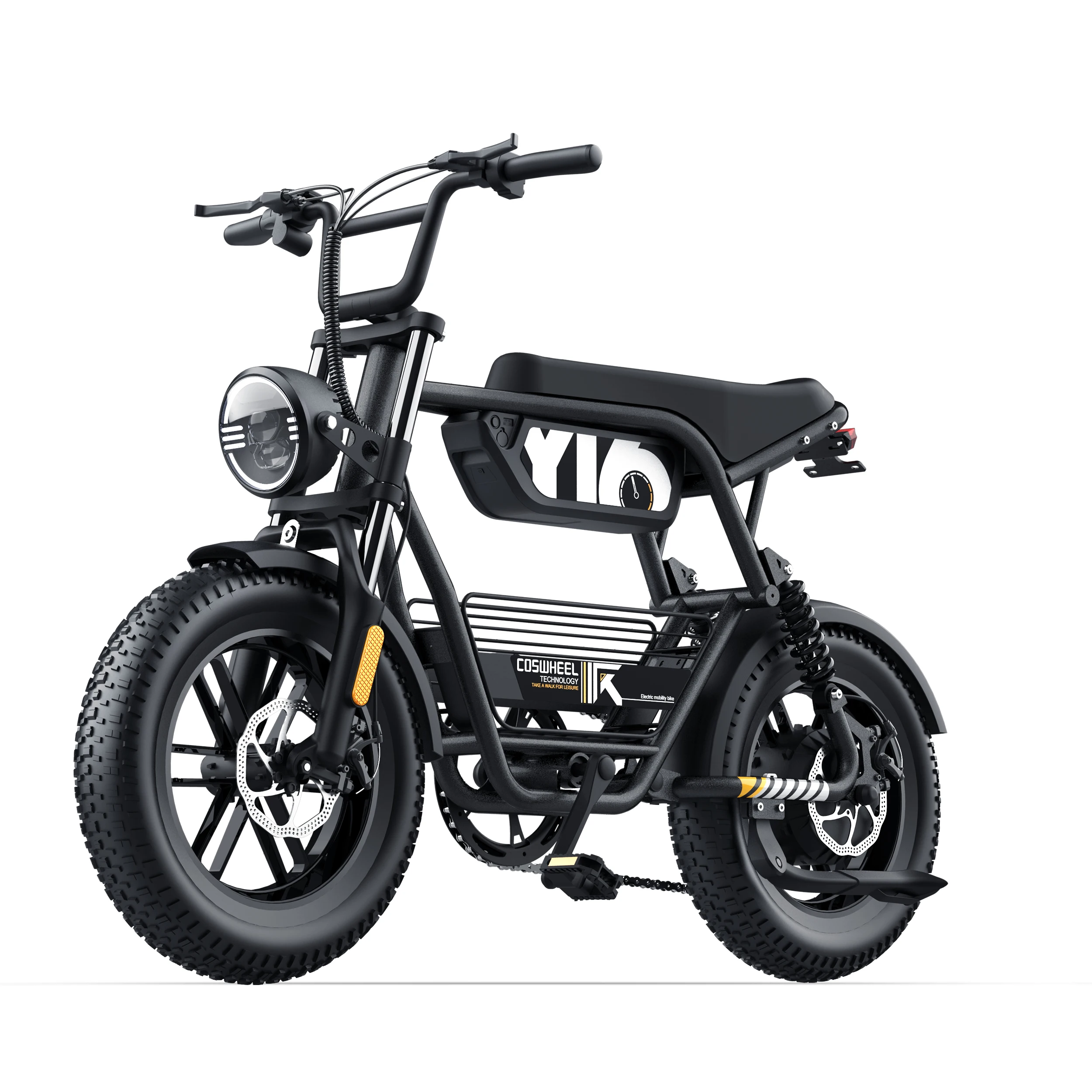 COSWHEEL Y16 All-Terrain 16 inch Fat Tire E-bike 1000W motor 48V 15Ah accu 45 km/u max. snelheid stadsfiets voor volwassenen